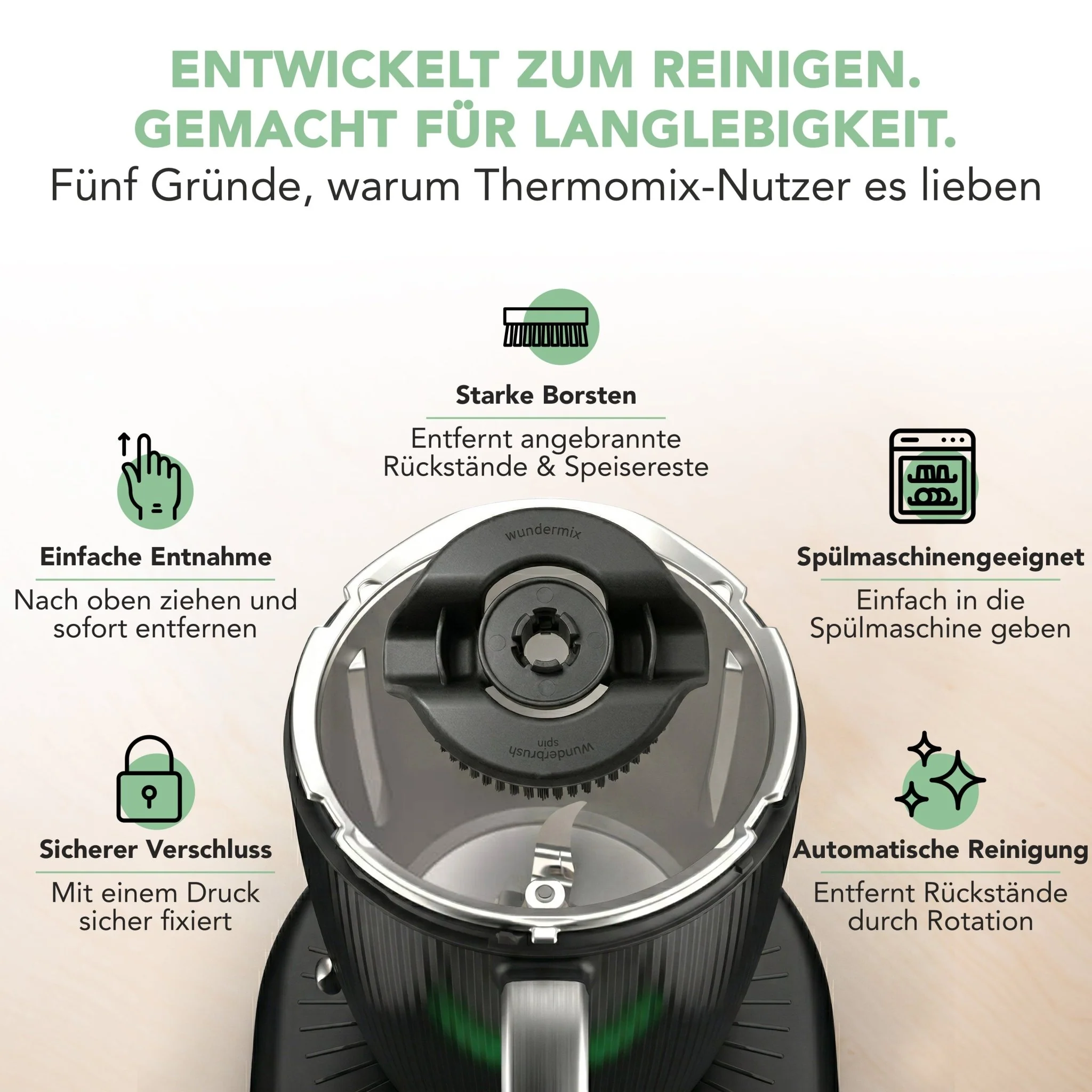 WunderBrush® Spin | Mixtopf-Reinigungsbürste für Thermomix TM7, TM6, TM5 - Image 6