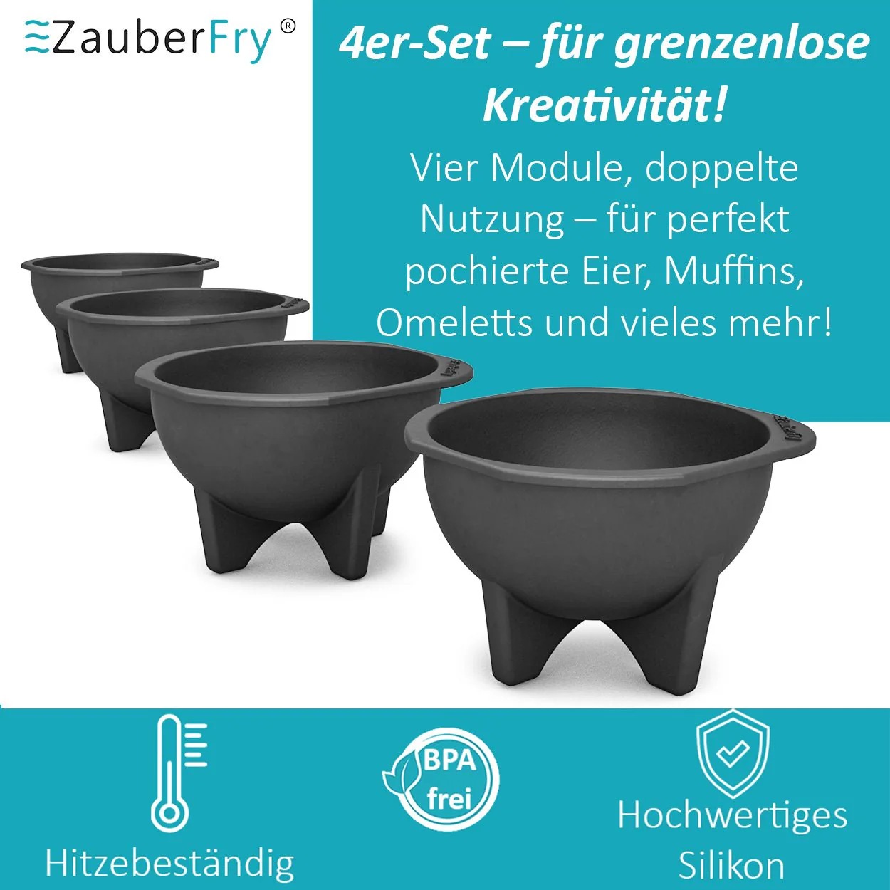 ZauberFry | Pochiereinsätze für Airfryer (4er-Set) - Image 6